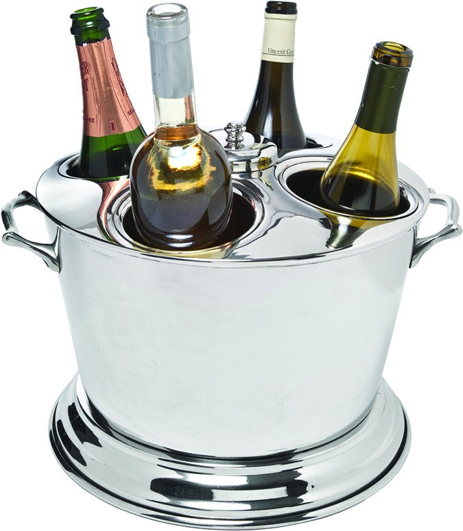 Etched Wine Chiller and Glass Caddy Champagne Chiller With 