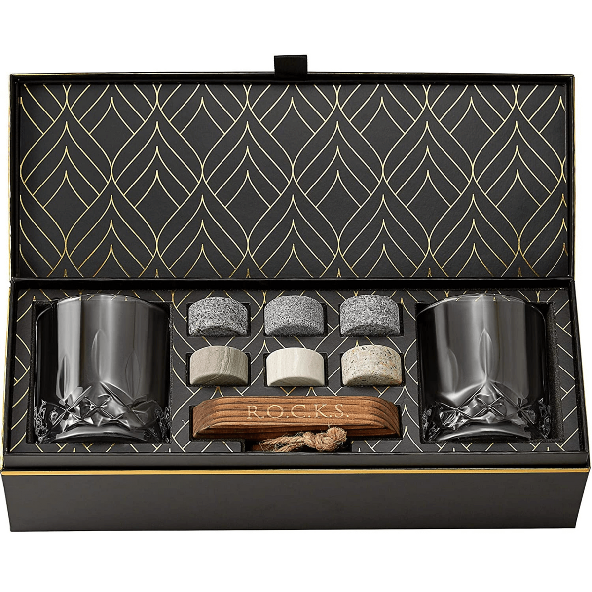 The Eco-Crystal Collection ROCKS Whiskey Glasses Gift Set - Soleil Glass  Edition