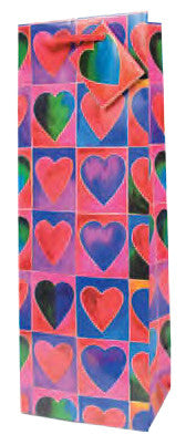 Hearts  Paper Wine Bag