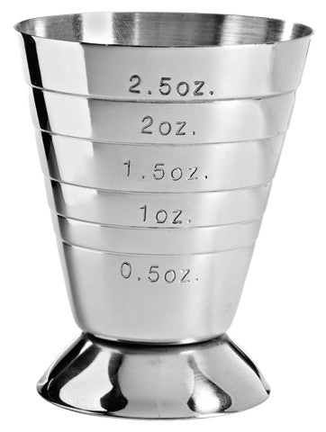 Tongina , Measuring Cup, Multifunctional Cocktail Jigger for Bar Camping Hotel Bartending Home 15ml or 30ml, Silver